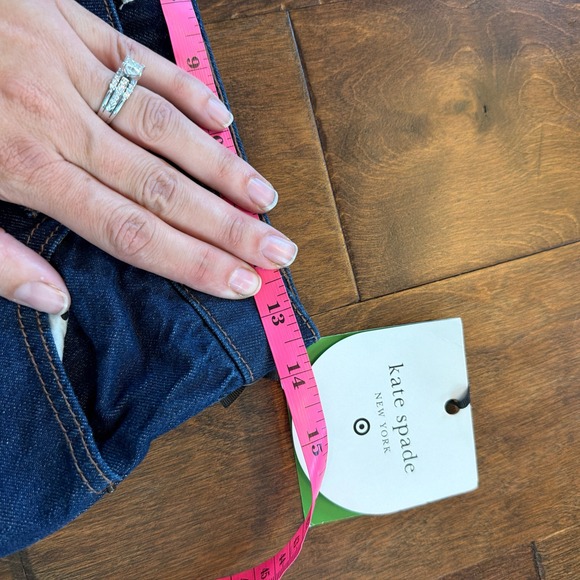 Kate Spade x Target Women's Straight Leg Cuffed Dark Wash Denim Jeans Size 2 - Picture 6 of 9